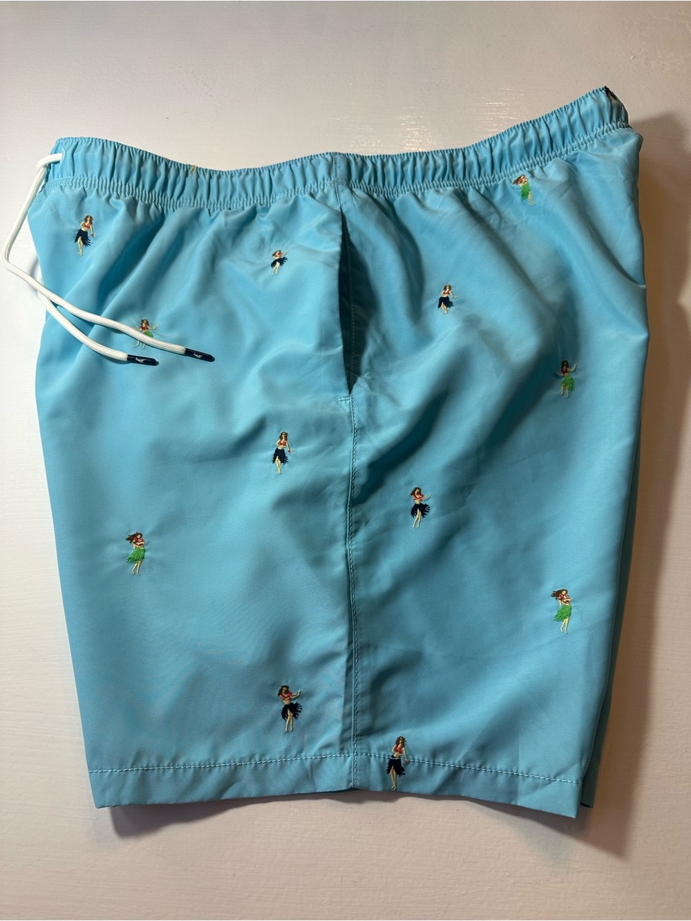NWT Tommy Bahama XL/TG Men’s Light Blue Hula Dancer Swim Board Shorts,UV PROTECT - Picture 10 of 10
